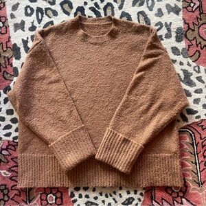 Cozy Women's Brown Crew Neck Sweater